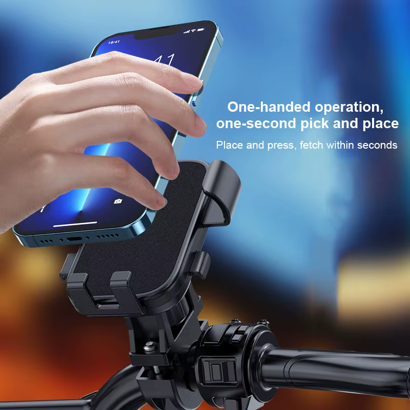 Support de téléphone antidérapant 360 ° Support de téléphone de vélo rotatif et réglable pour le c