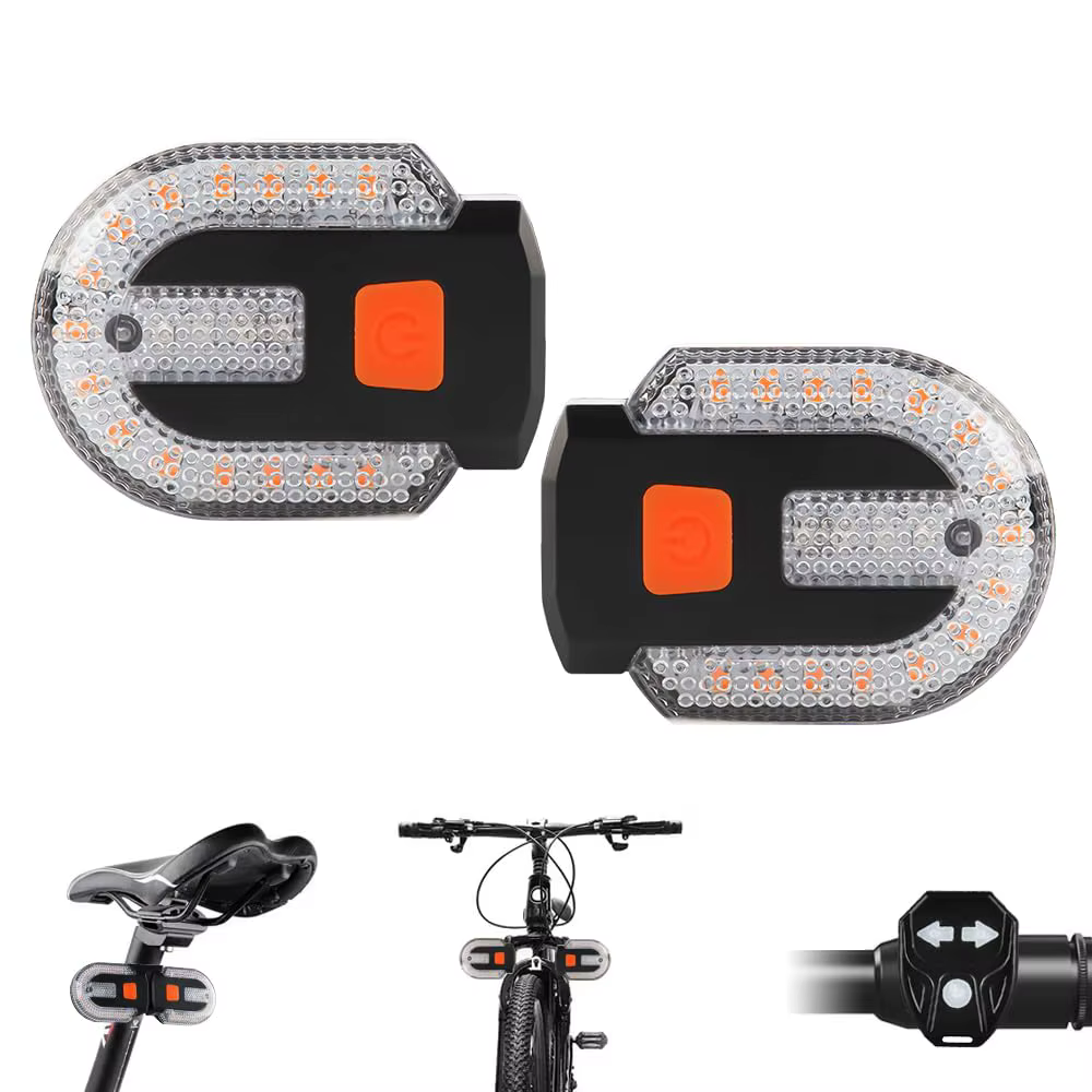 Clignotant de vélo feu arrière télécommande sans fil clignotant Rechargeable USB feu arrière de mont