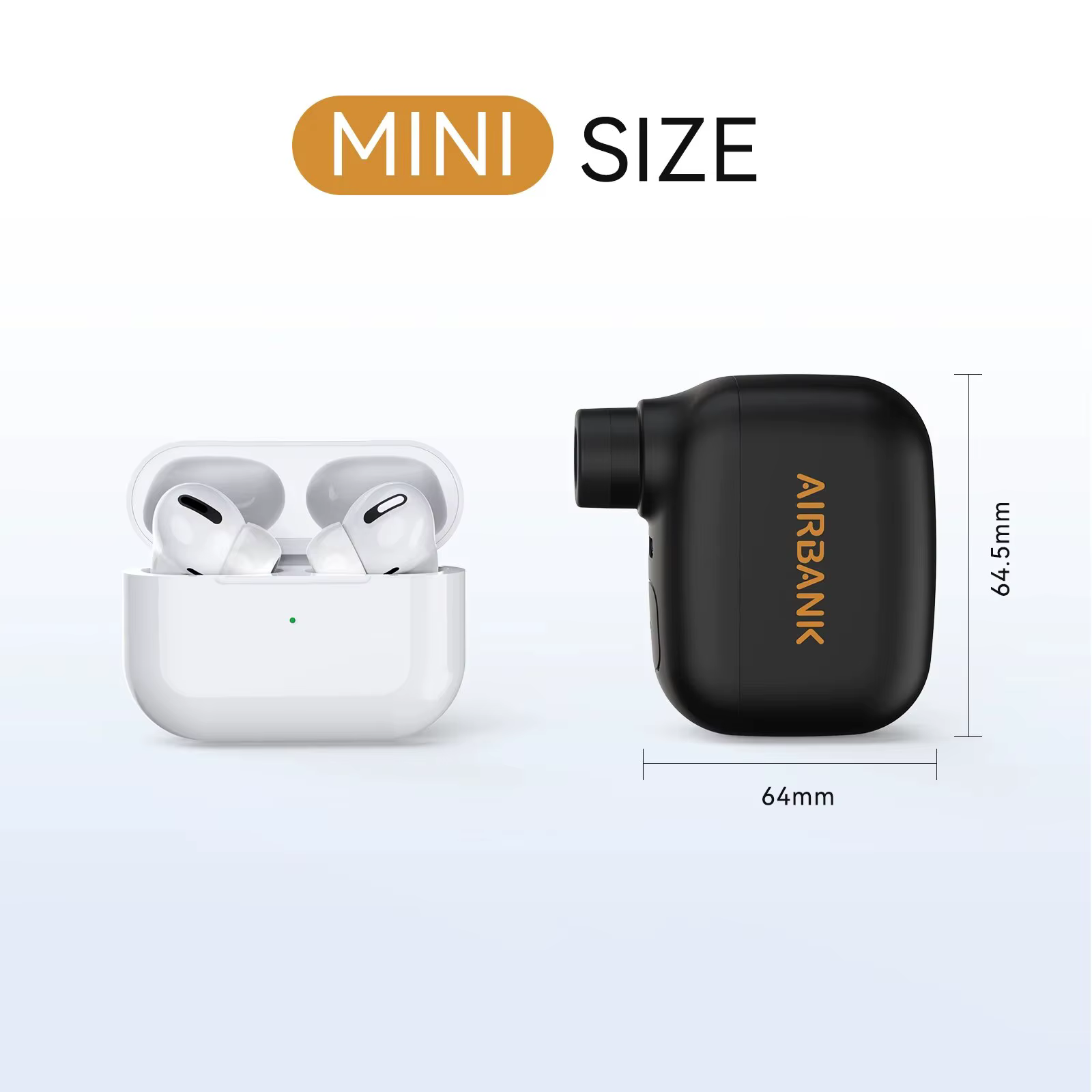AIRBANK Mini pompe à vélo Portable gonfleur d'air Rechargeable 100PSI type-c accessoires de vélo pou