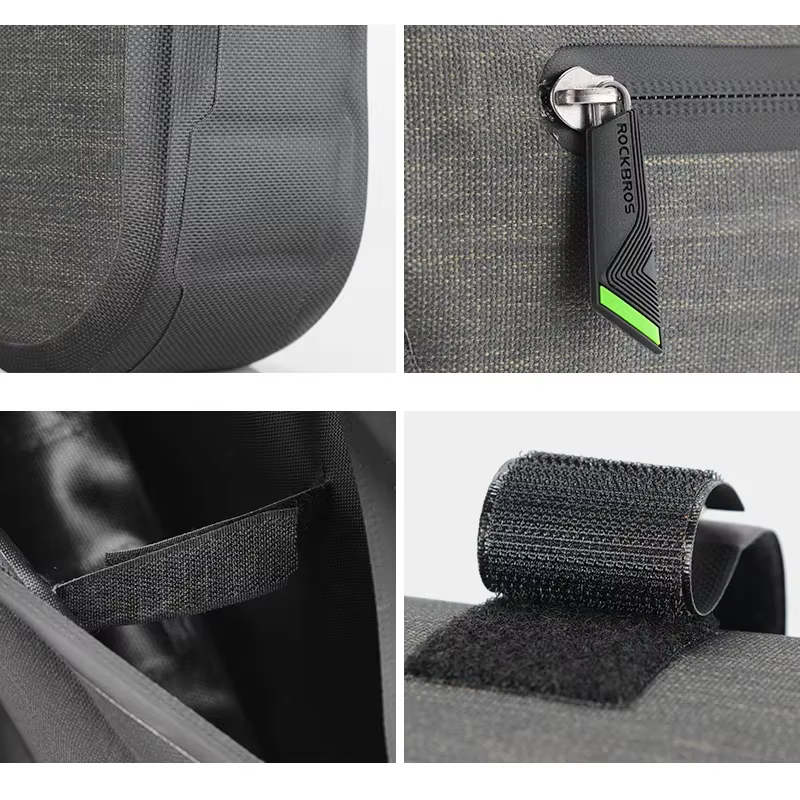 ROCKBROS-sac triangulaire de vélo portable, grande capacité, étanche à la pluie, sacoche de cyclisme