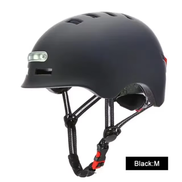 Casque de vélo avec avertissement lumineux intégré, équilibre de vélo, voiture, vtt, Sports de plein