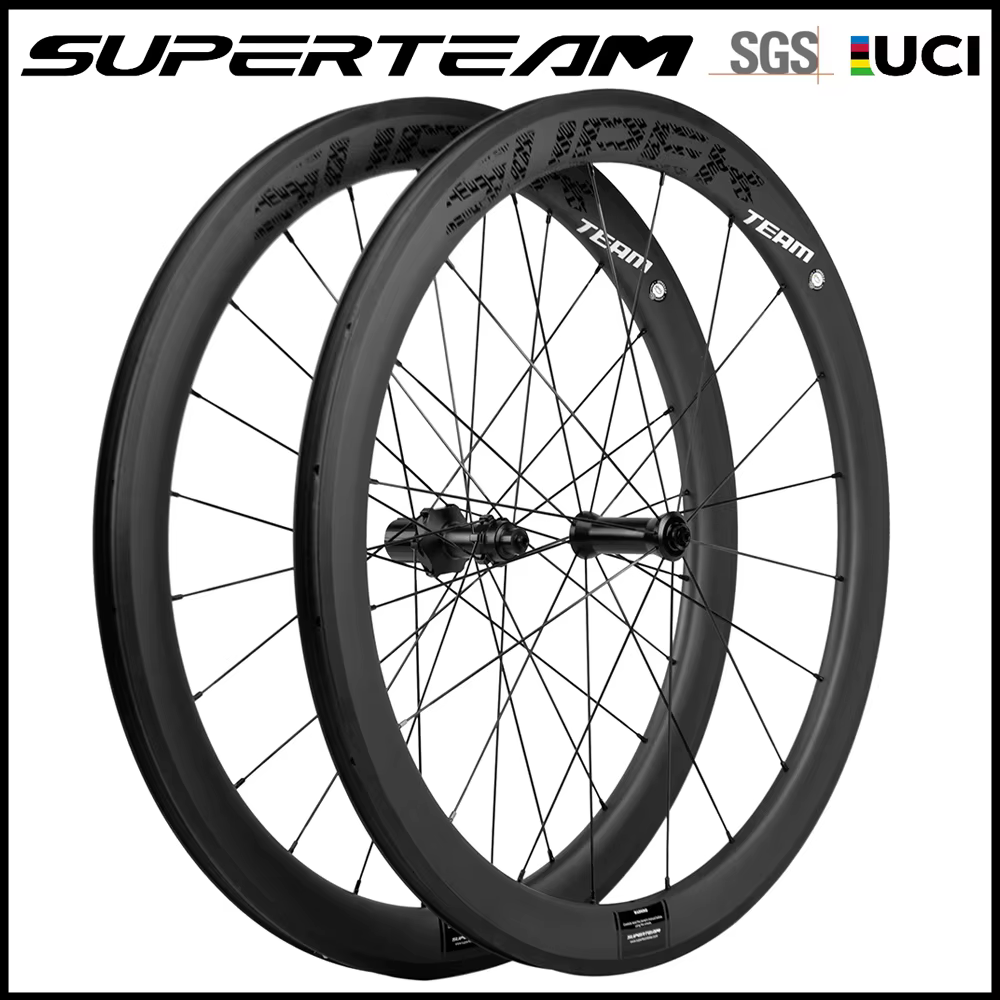 SUPERTEAM-Jeu de roues en carbone pour vélo de route, roue de vélo avec moyeu R18, surface de frein