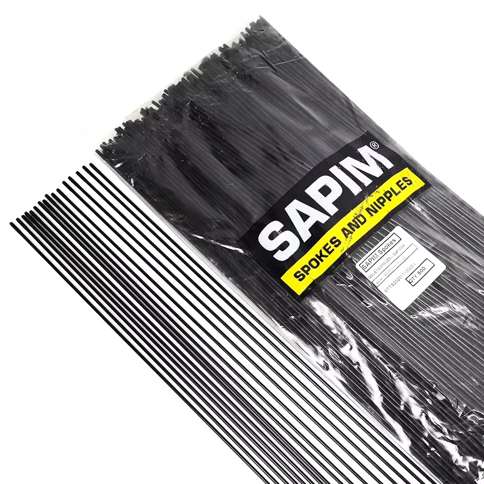 SAPIM-Rayons de vélo en forme de J avec capuchon en cuivre, rayons de vélo, rayons de vélo noirs, ra
