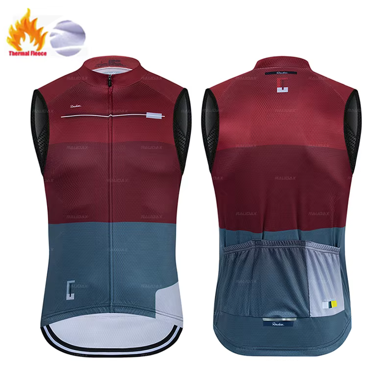 Gilet de cyclisme thermique en polaire d'hiver, nouveau gilet de cyclisme sans manches pour hommes, 