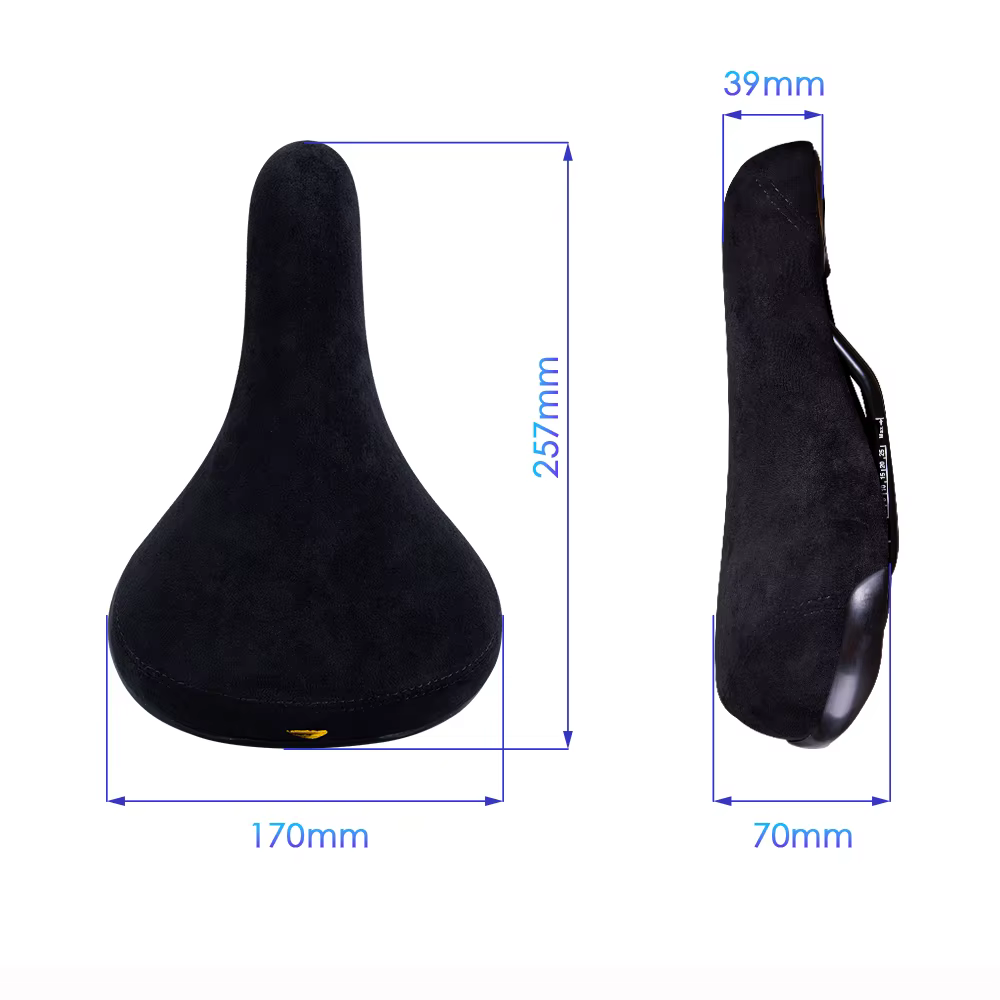FUNSEA-Selle de vélo noire avec logo brodé, siège de bicyclette, fauteuil de 8mm