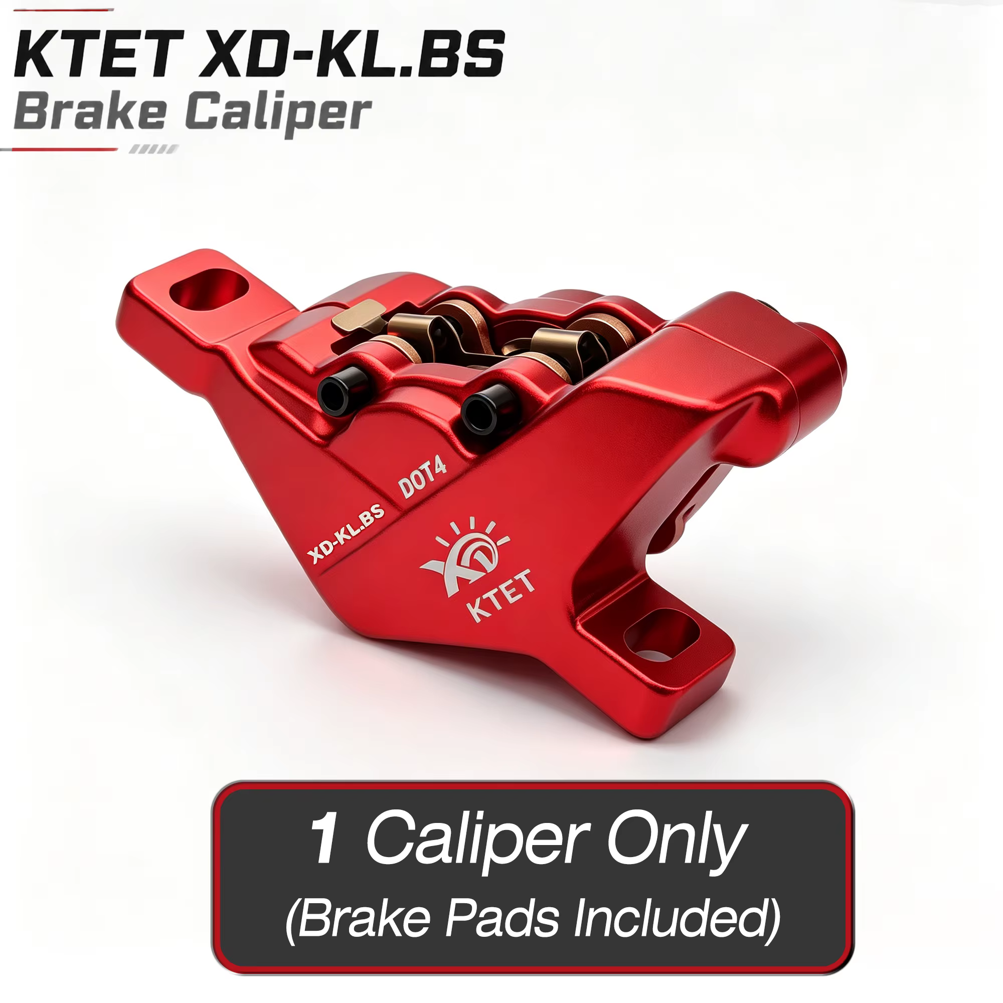 Étrier de frein hydraulique à double piston KTET XD-KL.BS avec plaquettes de frein préinstallées pou