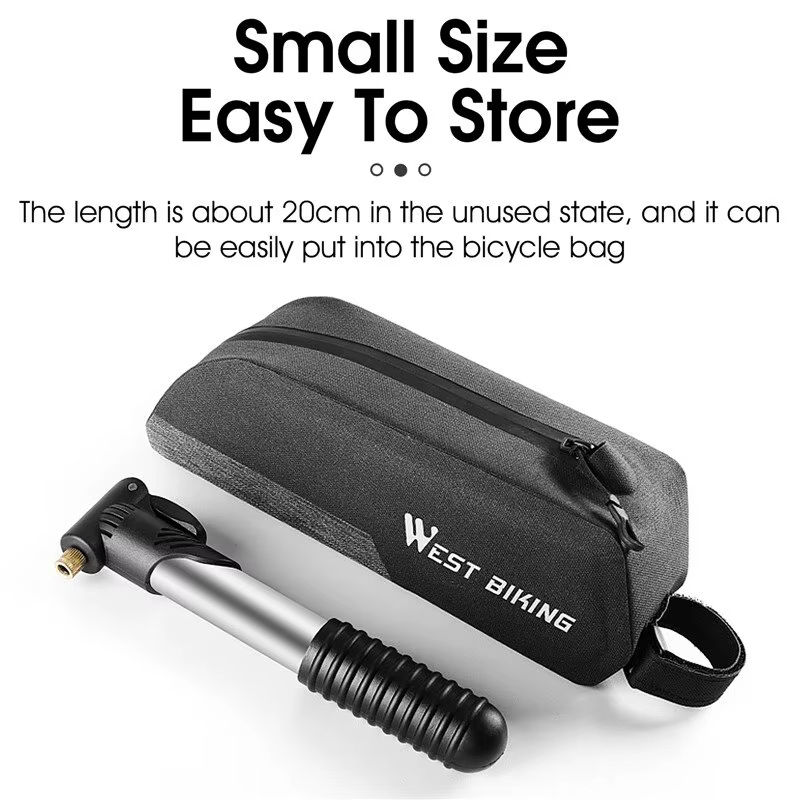 WEST BIKING – Mini pompe à vélo Portable, pompe à Air manuelle, gonfleur de pneus à bille, Valve Sch