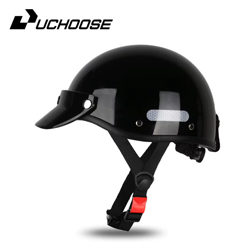 Casque de moto vintage Demi-casque Cruiser pour hommes, femmes, adultes et enfants, toutes saisons