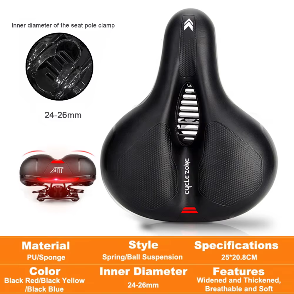 Selle Creuse Respirante de Vélo de Route et VTT pour Homme et Femme, Absorbe les Chocs, Confortable,