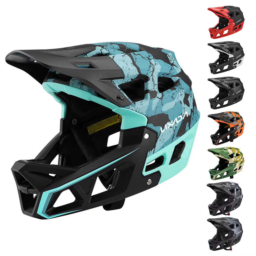 Casque de VTT intégral pour adultes, casque de course de descente, vtt, équipé d'un Support de mento