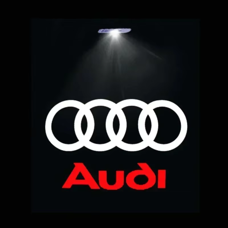 2 pièces Accessoires de lumière de bienvenue pour logo de porte de voiture pour Audi QUTTRO Sline A1