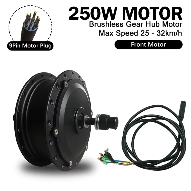 Moteur de moyeu sans balais à grande vitesse pour vélo électrique, roue libre avant et arrière, 36V,