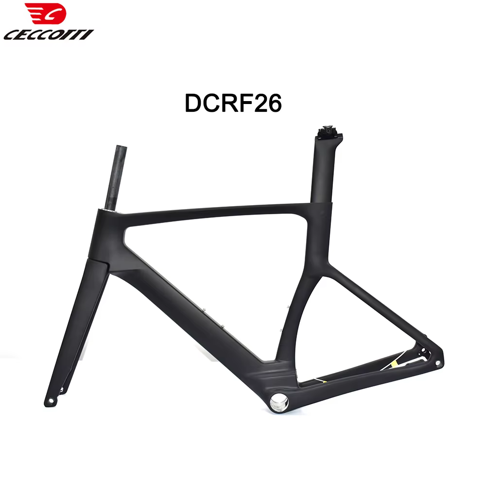 Cadre de vélo de route entièrement en carbone modèle CECCOTTI RF26 avec frein à disque conception de