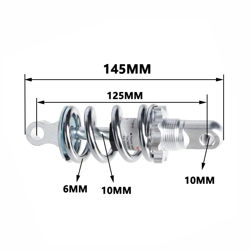 Amortisseur arrière réglable de 125mm, amortisseur de vélo, Scooter électrique, motos, vélo pliant, 
