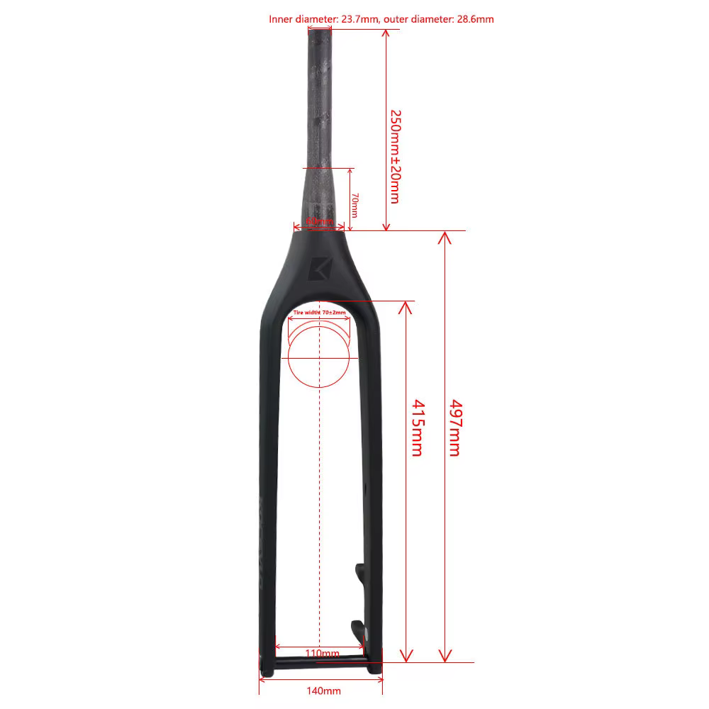 Fourche rigide vtt en carbone 29ER pour vélo de montagne, cadre 29 pour cadre de vélo vtt 29 180mm,