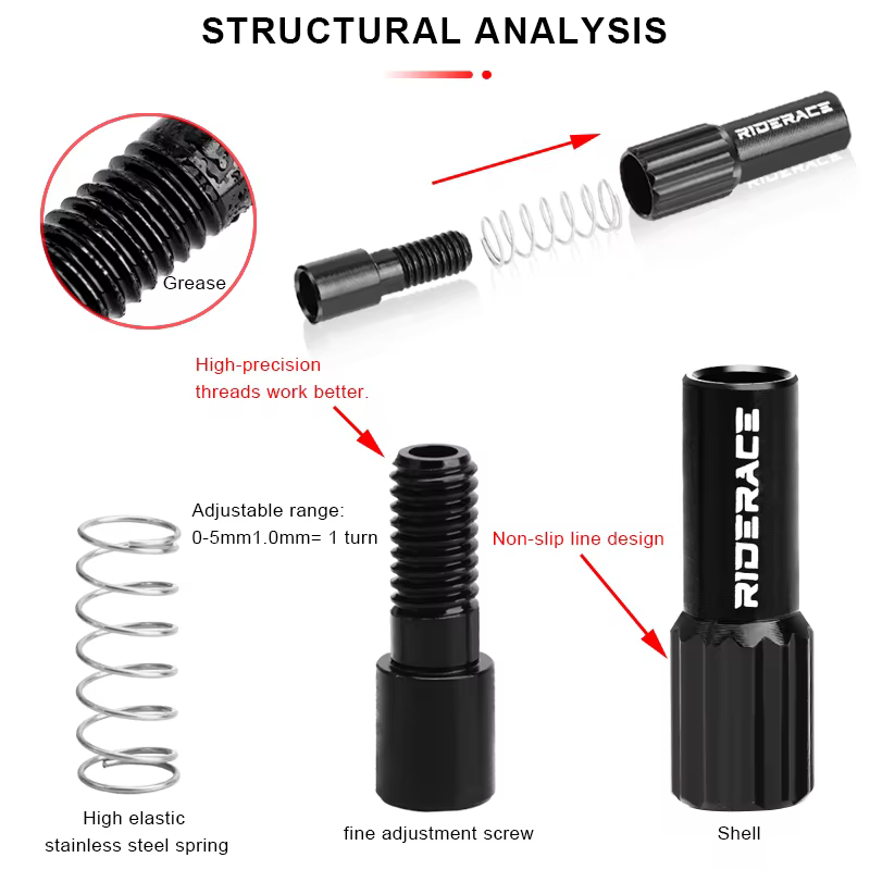 Adaptateur de réglage de câble en ligne pour vélo, 2 pièces, boulon de vis de réglage, câble de frei