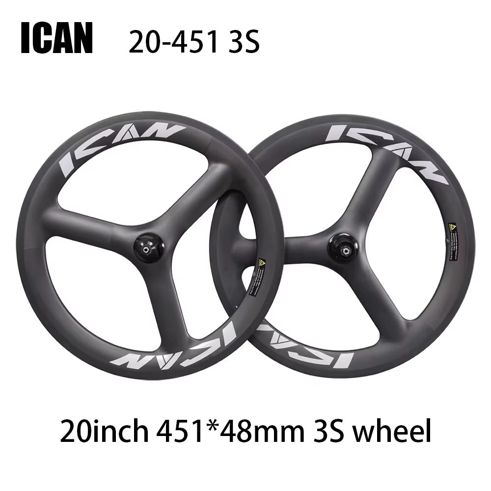 ICAN vente BMX 20 "451 roues à trois rayons V/frein à disque avant 100 arrière 130 135mm pneu Max 45