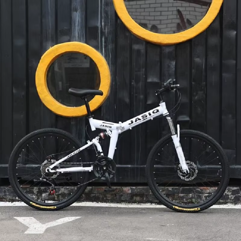 YLOVE-Vélo de Montagne Pliable à Double Frein à Disque pour Adulte et Étudiant, Chaîne de 24/26 Pouc