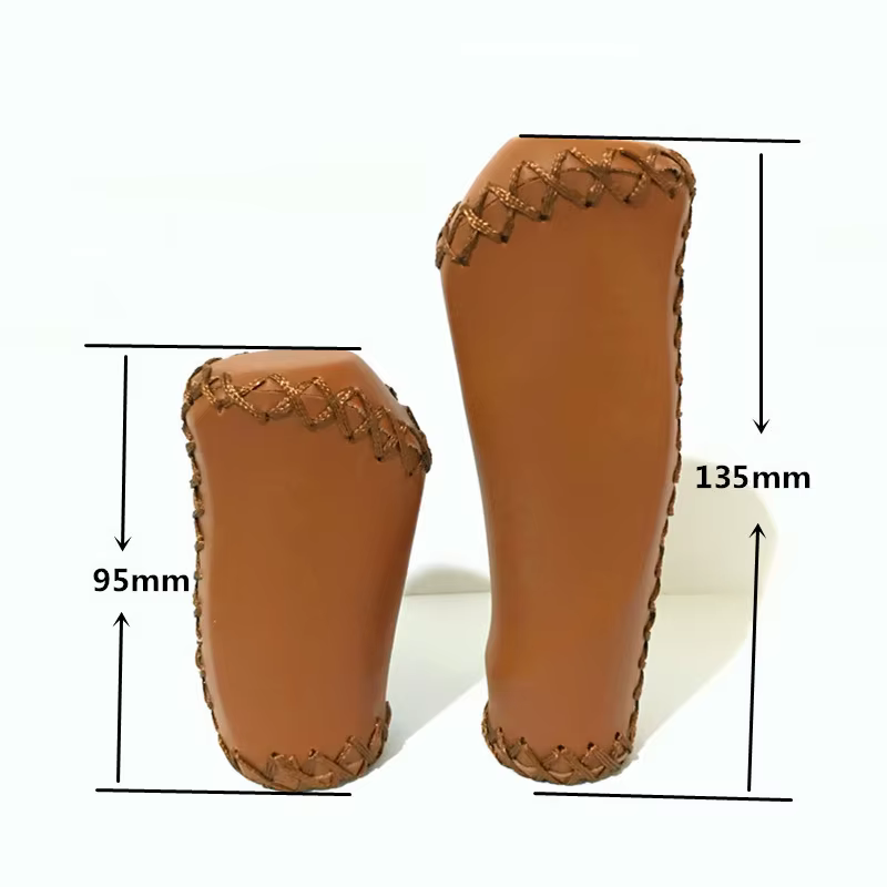 Guidon de vélo pliant calibre 22.2mm housse de guidon en cuir cousu couverture de poignée de vélo po