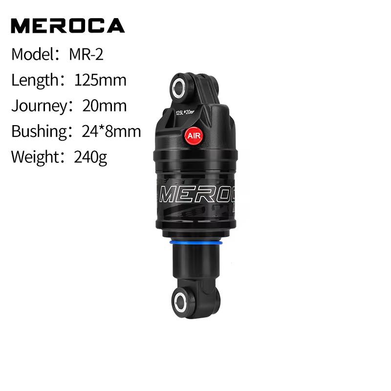 MEROCA vtt vélo amortisseur d'air 165mm 190mm pression d'air réglable en alliage d'aluminium vélo vt