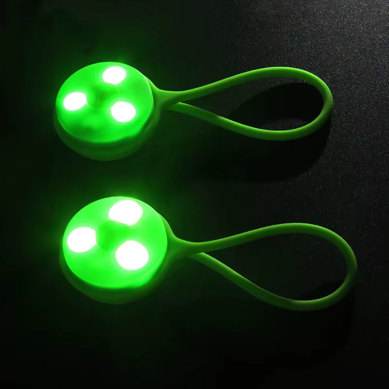 Mini lumière de vélo pour sac à dos en Silicone populaire, pour la conduite de nuit, voyant d'averti
