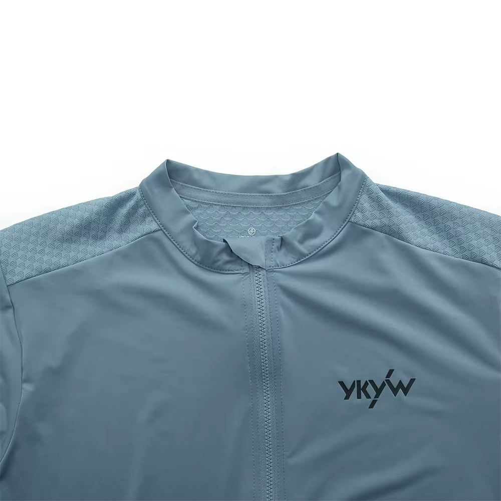 YKYW Maillot de cyclisme à manches longues pour hommes Chemise de course de vélo Pro Team Riding Bik
