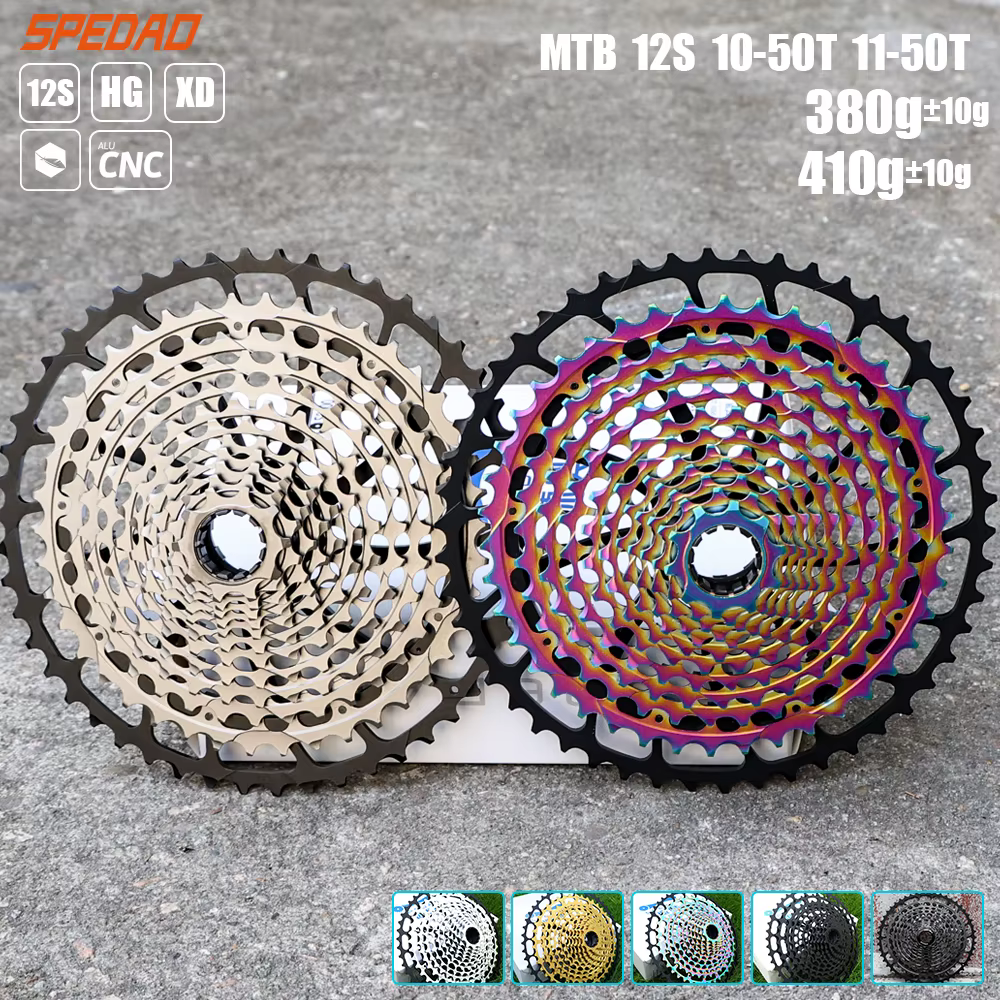 SPEDAO 10-50T 11-50T 10-52T Cassette de vélo 12 vitesses VTT Roue libre 12S Pignon de montagne XD HG