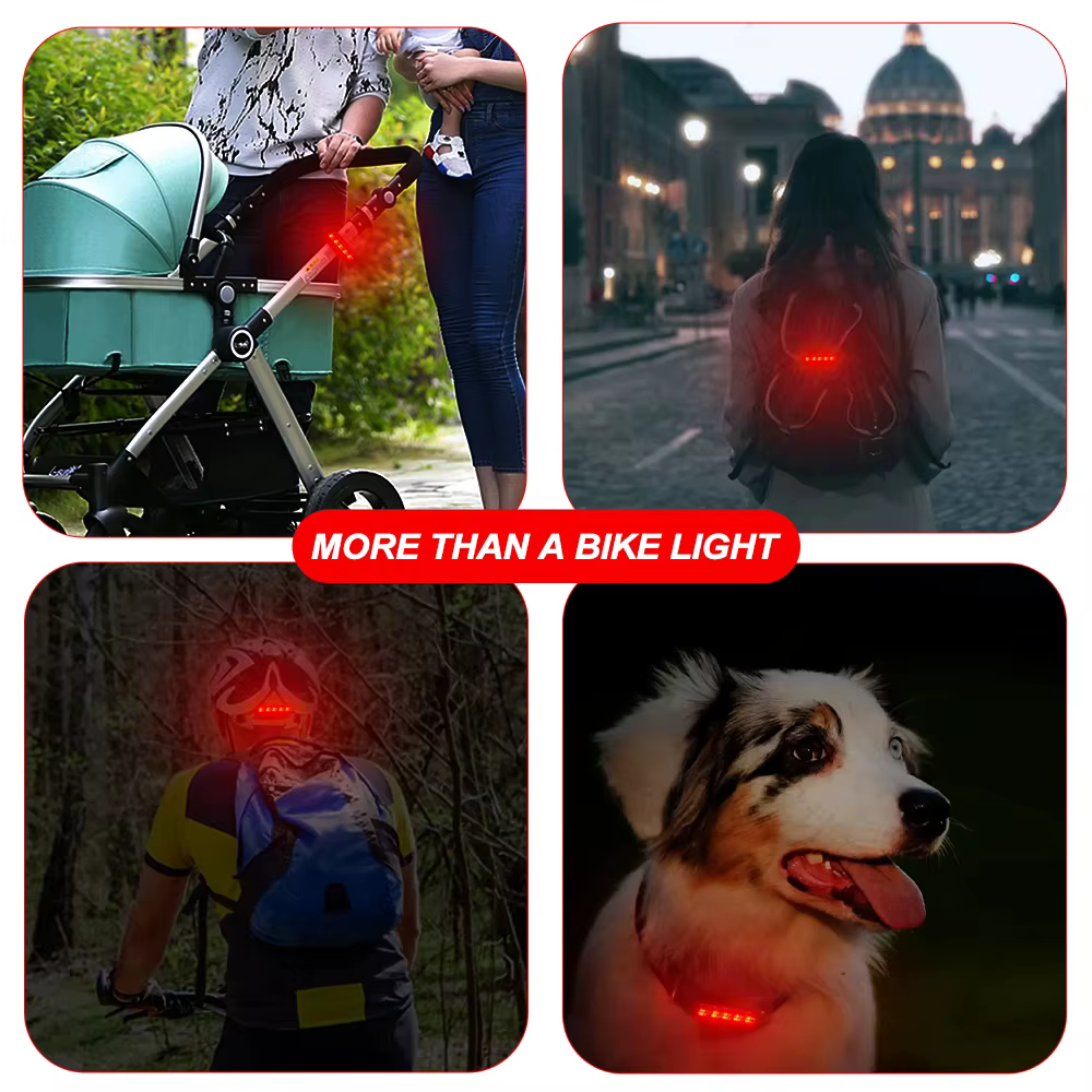 Feu arrière de vélo ultra lumineux rechargeable par USB, facile à installer pour la sécurité du cycl