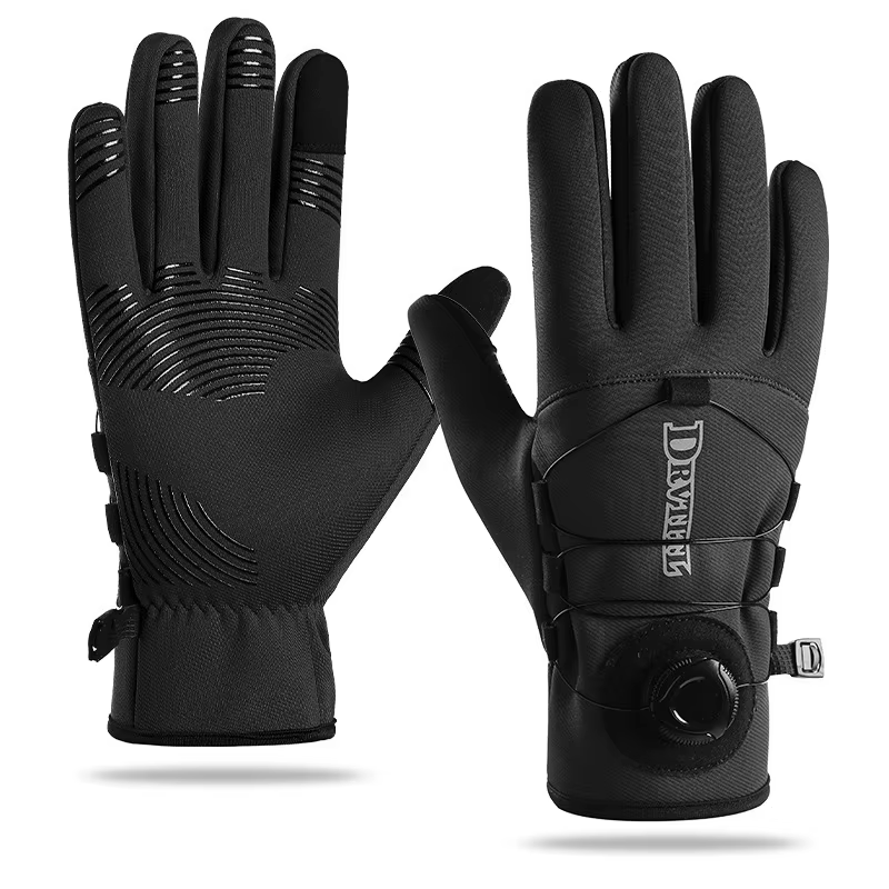 Gants de cyclisme d'hiver chauds imperméables coupe-vent unisexe avec écran tactile pour l'équitatio