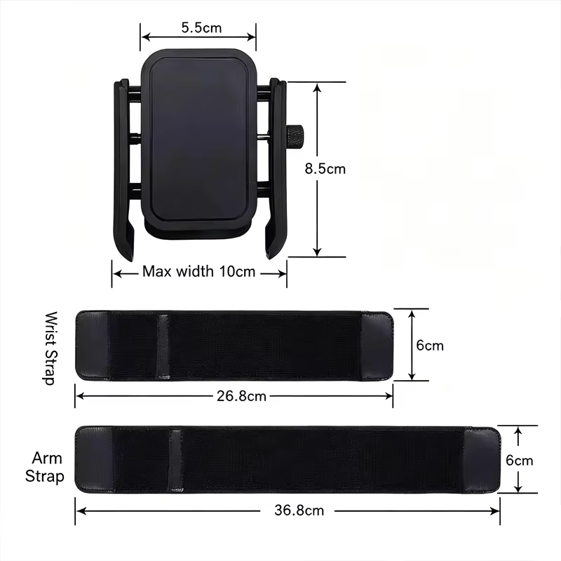 Support de téléphone rotatif pour trottinette électrique avec sangle de poignet, support de téléphon