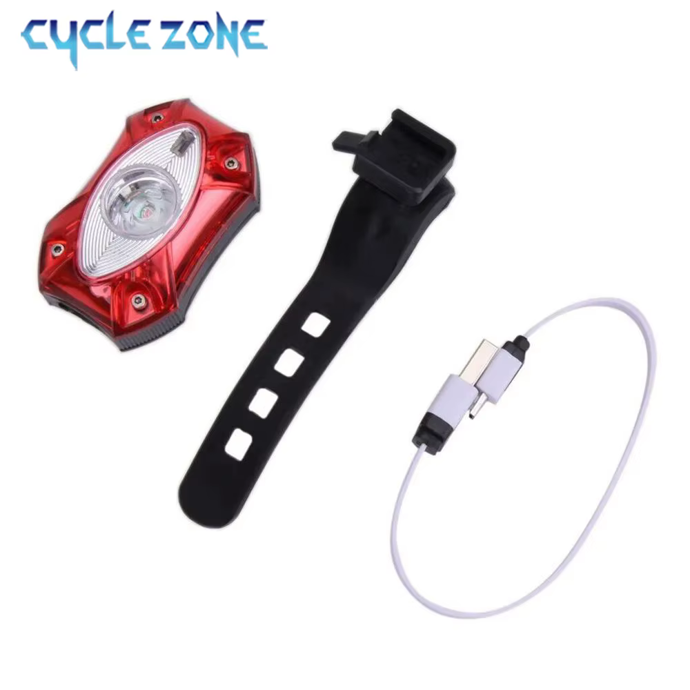 Feu arrière de vélo d'avertissement de sécurité pour vtt, Rechargeable par USB, lumineux, étanche, f