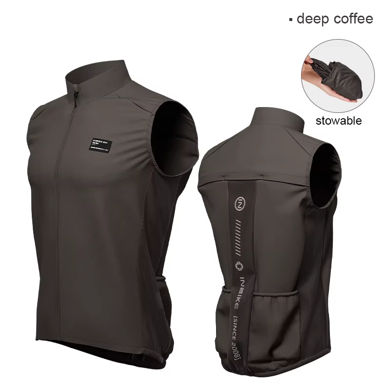 INBIKE – veste de cyclisme imperméable sans manches pour hommes, légère, empilable, réfléchissante, 