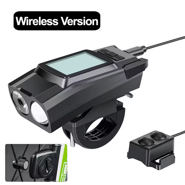 GPS vélo lumière lampe vélo ordinateur 4 Mode klaxon lampe de poche Cycle vélo compteur de vitesse L