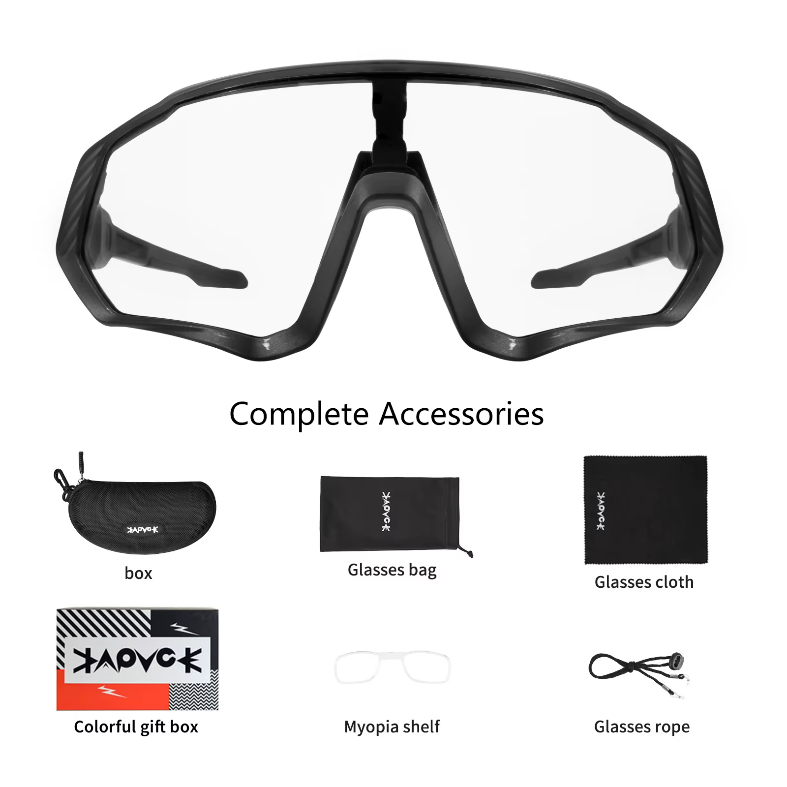 Kapvoe photochromique sport cyclisme lunettes pour hommes femmes vtt montagne route lunettes de vélo