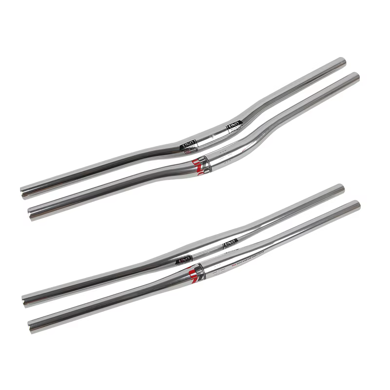 UNO-Guidon plat et courbé pour vélo, couleur argent, pour VTT, dimensions 31.8mm, 640mm, 680mm, 720m