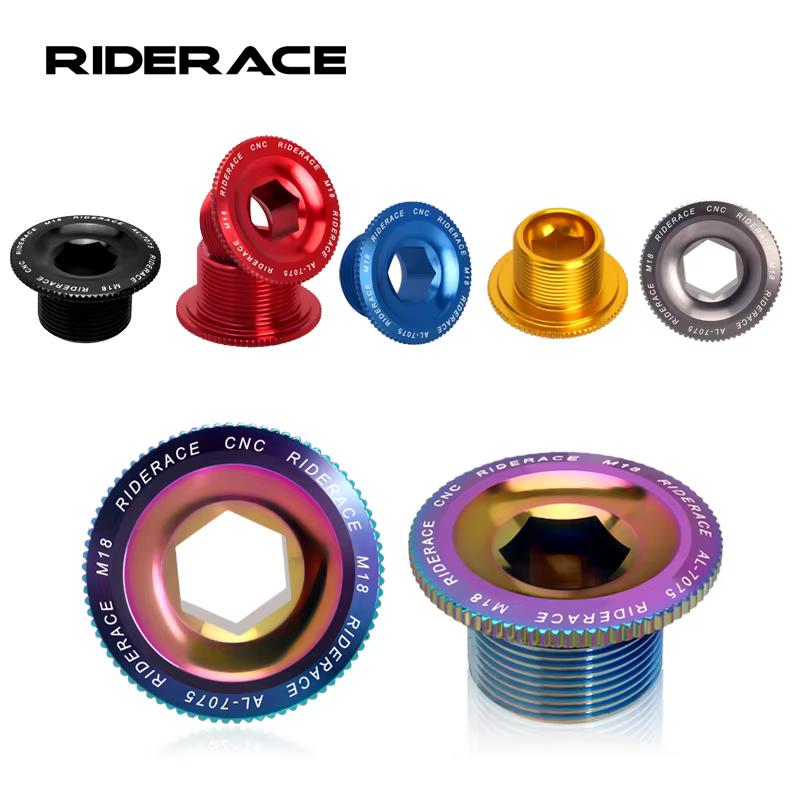 Boulon de fixation de bras de manivelle de vélo, écrou de pédalier en alliage d'aluminium, couvercle
