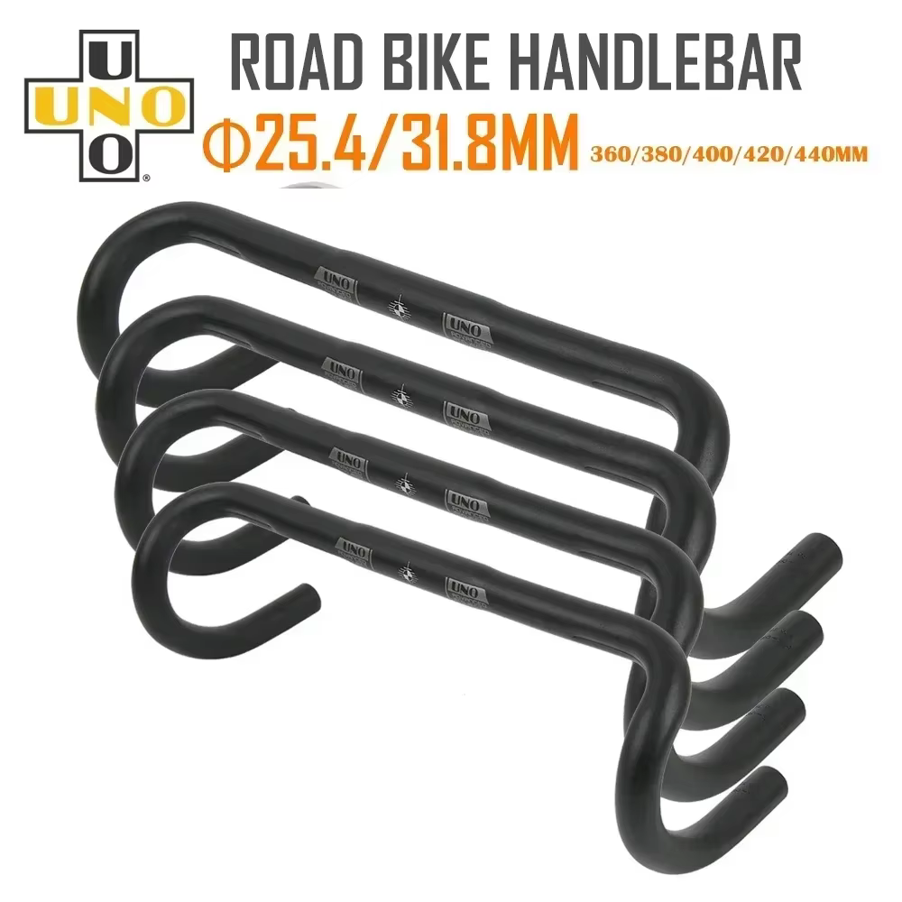 UNO – poignée de barre de chute ultralégère, guidon de vélo de route, 25.4/31.8mm, pliable, 360/380/
