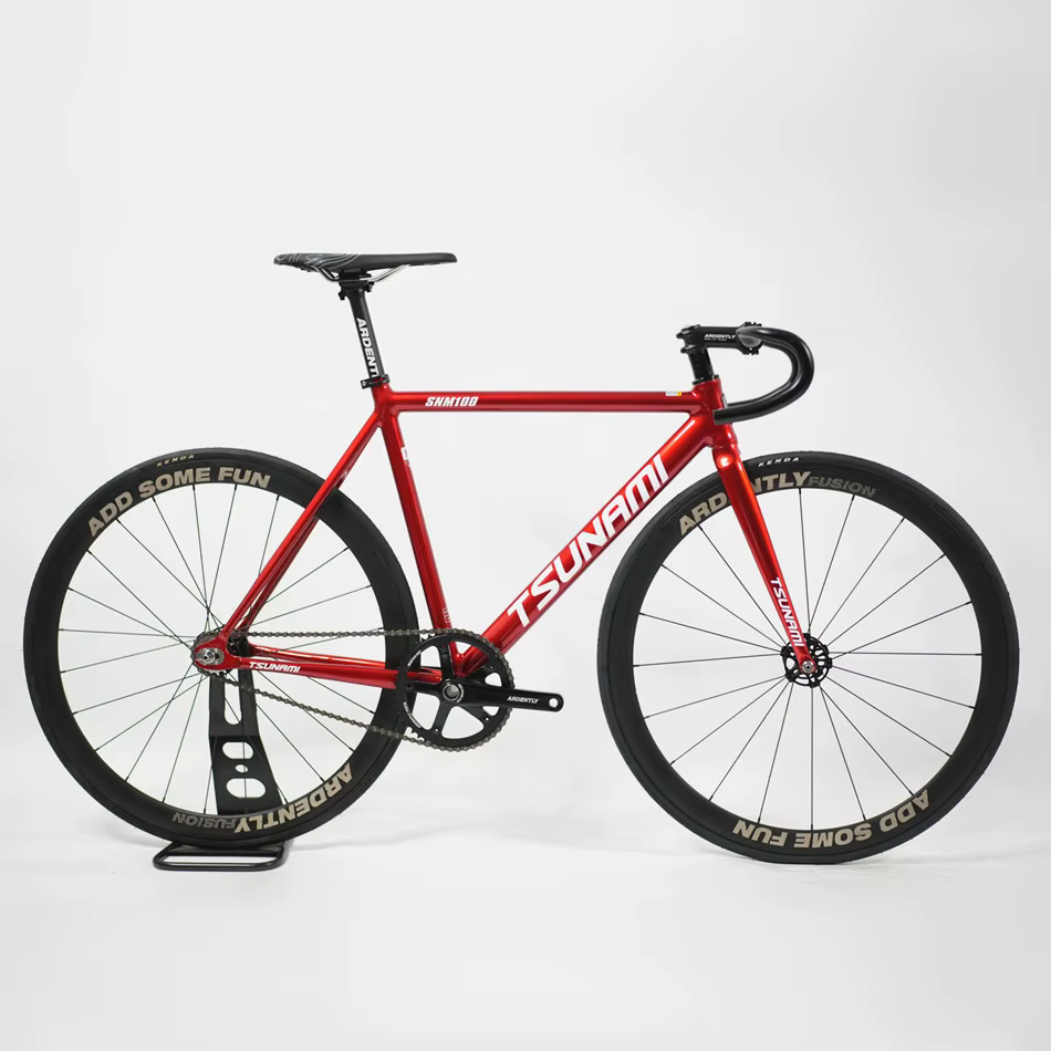 TSUNAMI-Vélo de Course SNM100 Fixie Partners, Vitesse Unique, Cadre en Aluminium 700C, Pièces de Cyc