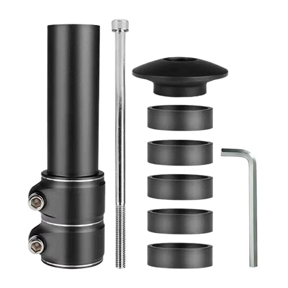 Rehausseur de potence de vélo réglable en alliage d'aluminium, rallonge de guidon pour VTT/vélo de r