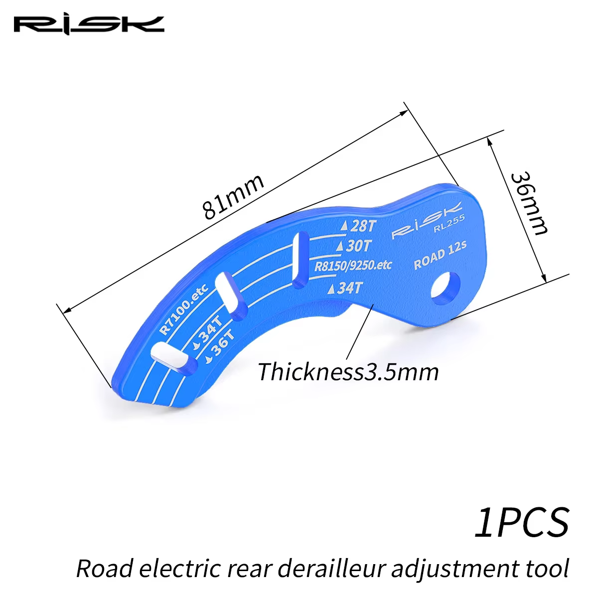 Risque vélo de route 12S outil de réglage de dérailleur arrière électrique vélo roue libre jauge de
