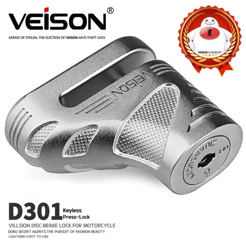 VEISON – serrure de roue de moto et de vélo, antivol robuste, en acier trempé, Mini frein à disque,