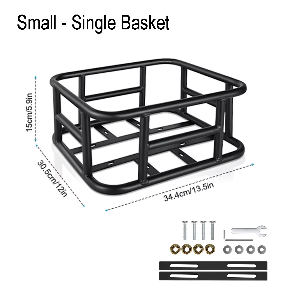 Panier de vélo arrière avec grand panier de support de vélo arrière pour vélo, panier de vélo arrièr