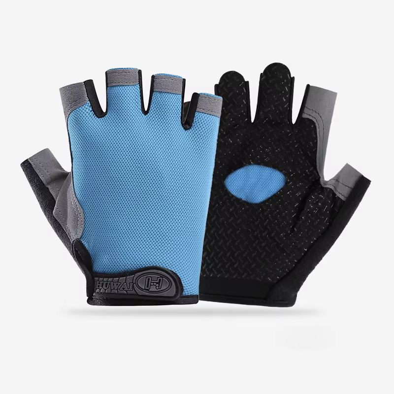 Gants de vélo pour hommes et femmes, demi-doigt, de gymnastique, mitaines respirantes et antidérapan