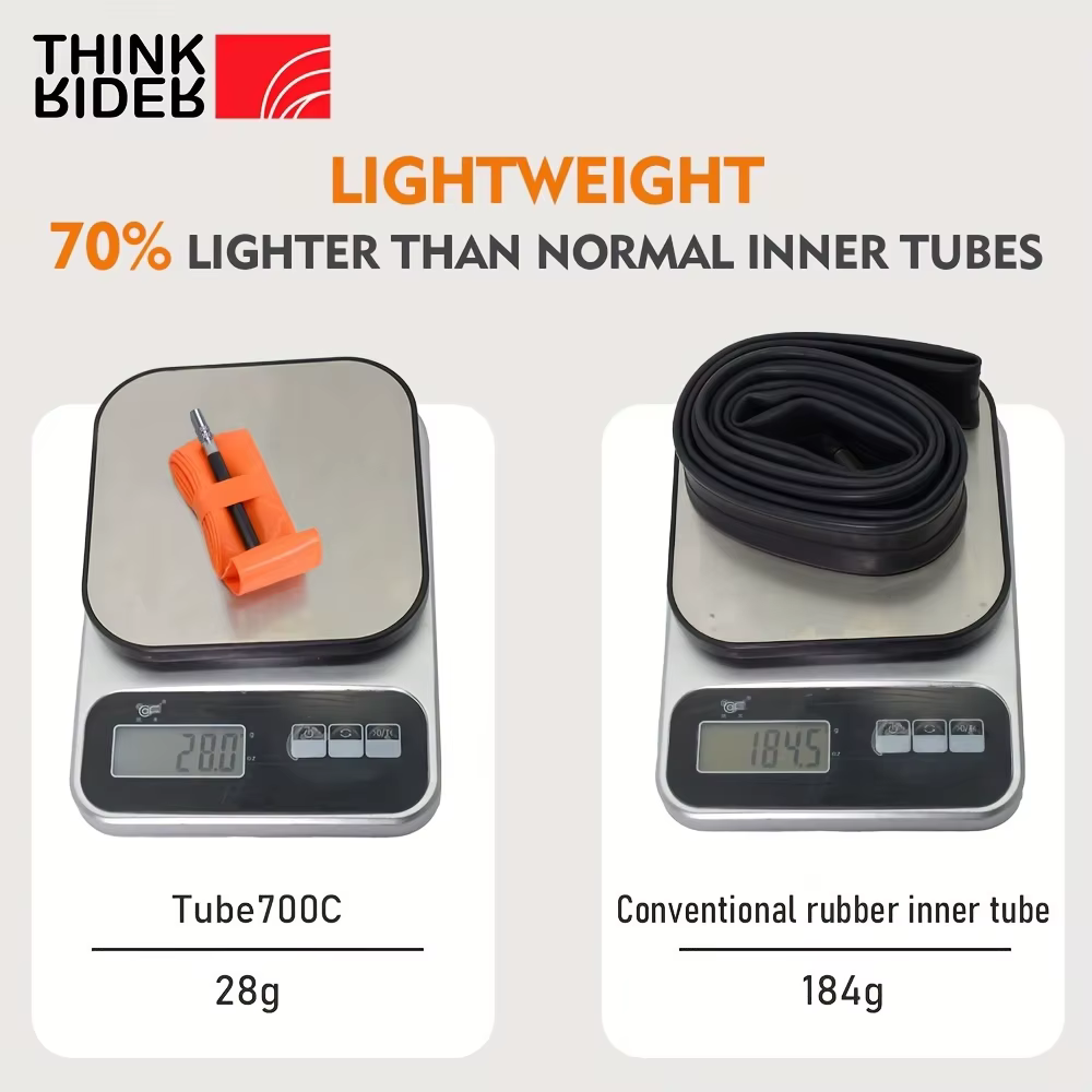 ThinkRider-Chambre à air ultralégère pour vélo de route, matériau TPU, assujetfrançaise, longueur 65