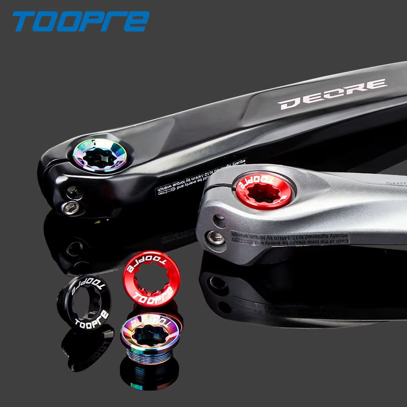 TOOPRE VTT vis en alliage d'aluminium vtt roue à chaîne intégrée couvercle de manivelle Torx boulon 