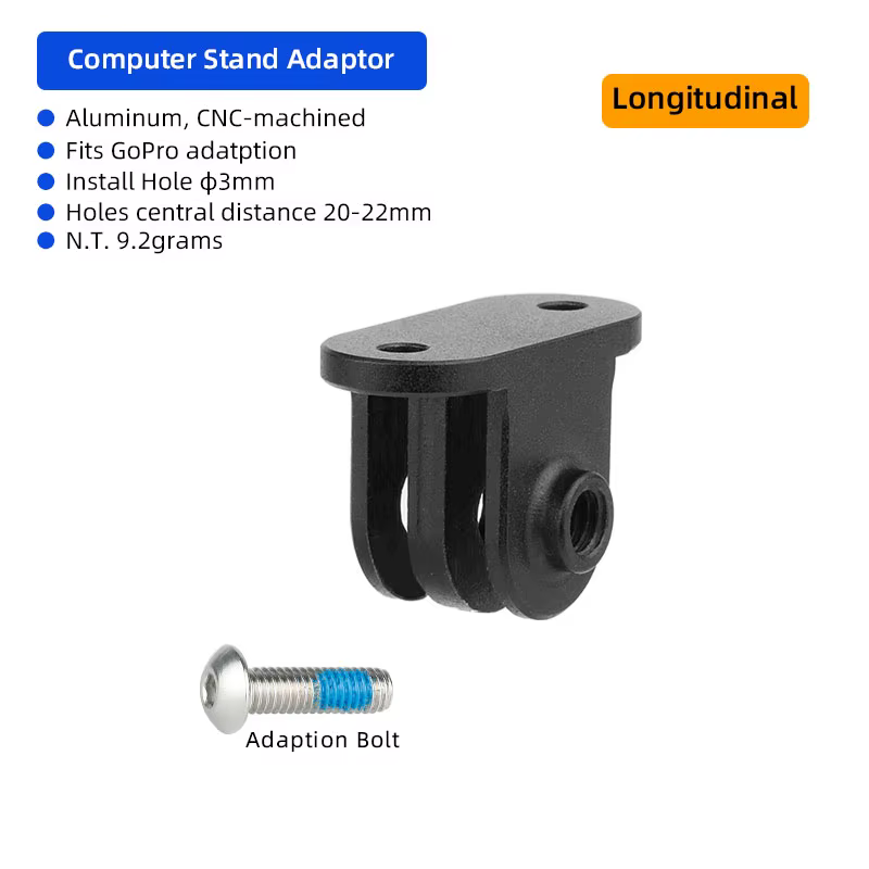 Deemount support d'ordinateur de vélo en aluminium pour Garmin convient à la caméra d'action Gopro S