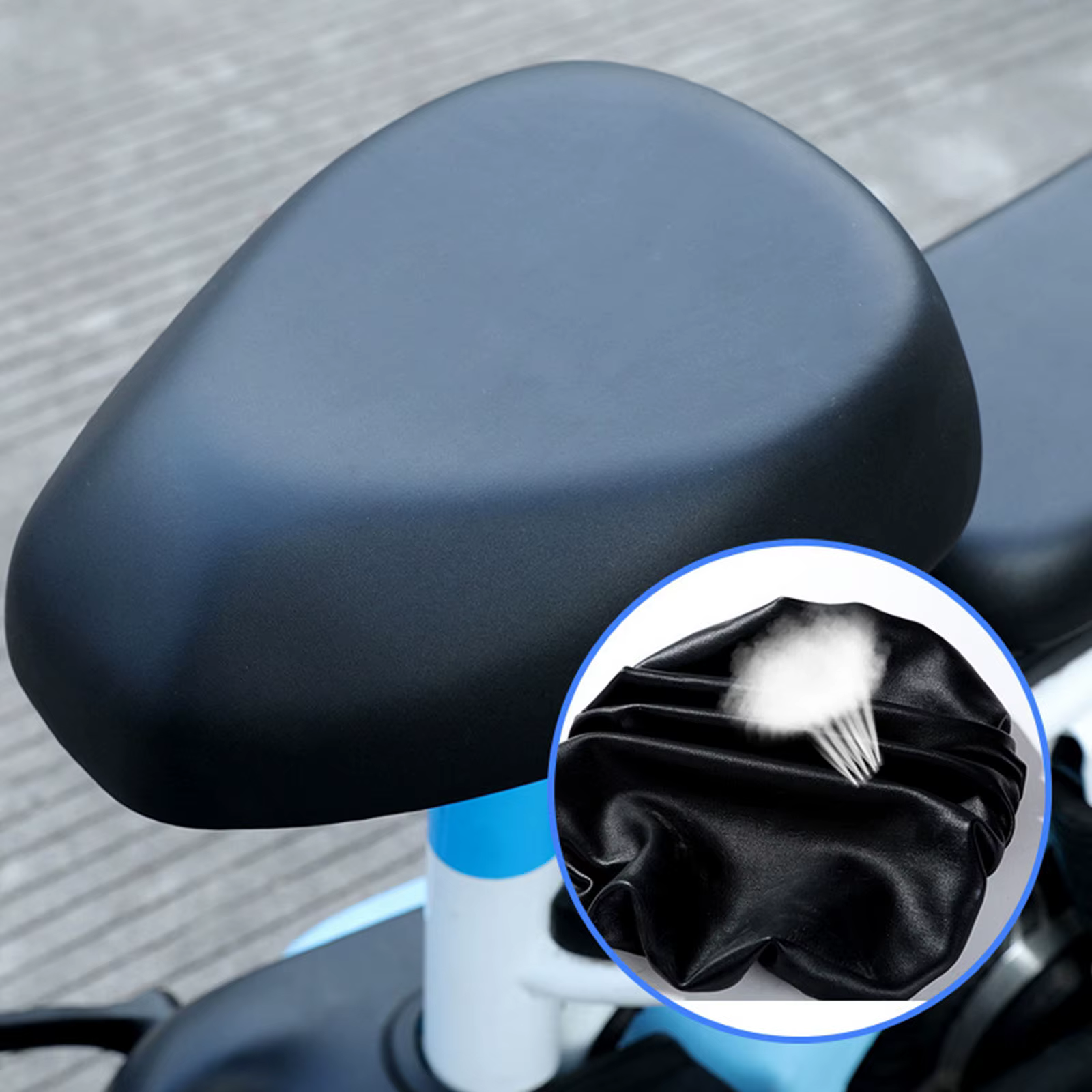 Offres spéciales protecteurs de selle de vélo électrique étanche vélo élastique Polyester noir rempl