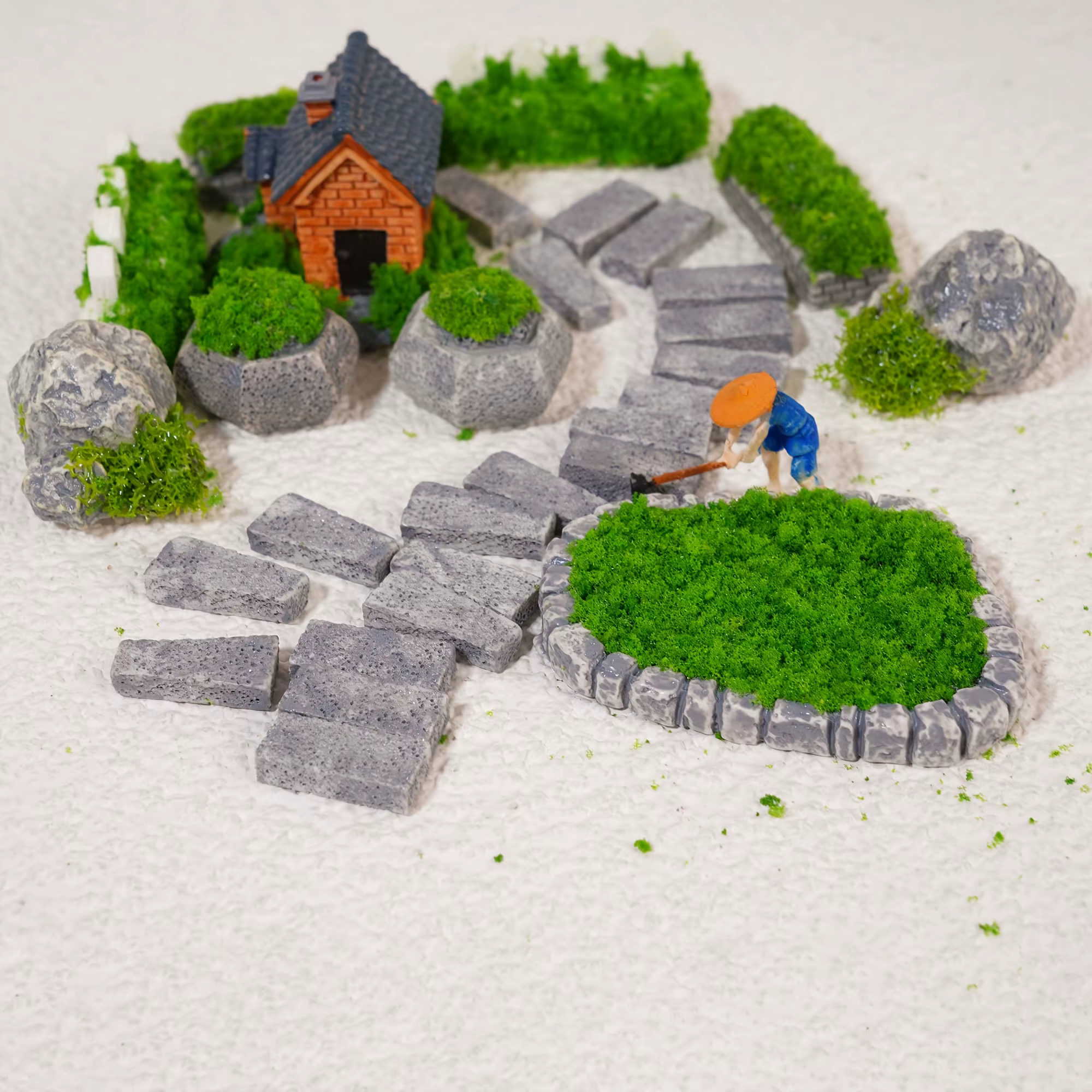 Ensemble d'accessoires de jardin Mini modèle 30 pièces, ensemble de maison Miniature, Micro décorati