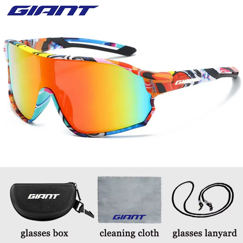 Lunettes de cyclisme giantes, lentilles REVO Anti-buée UV400, clarté HD, certifiée CE/ANSI, concepti