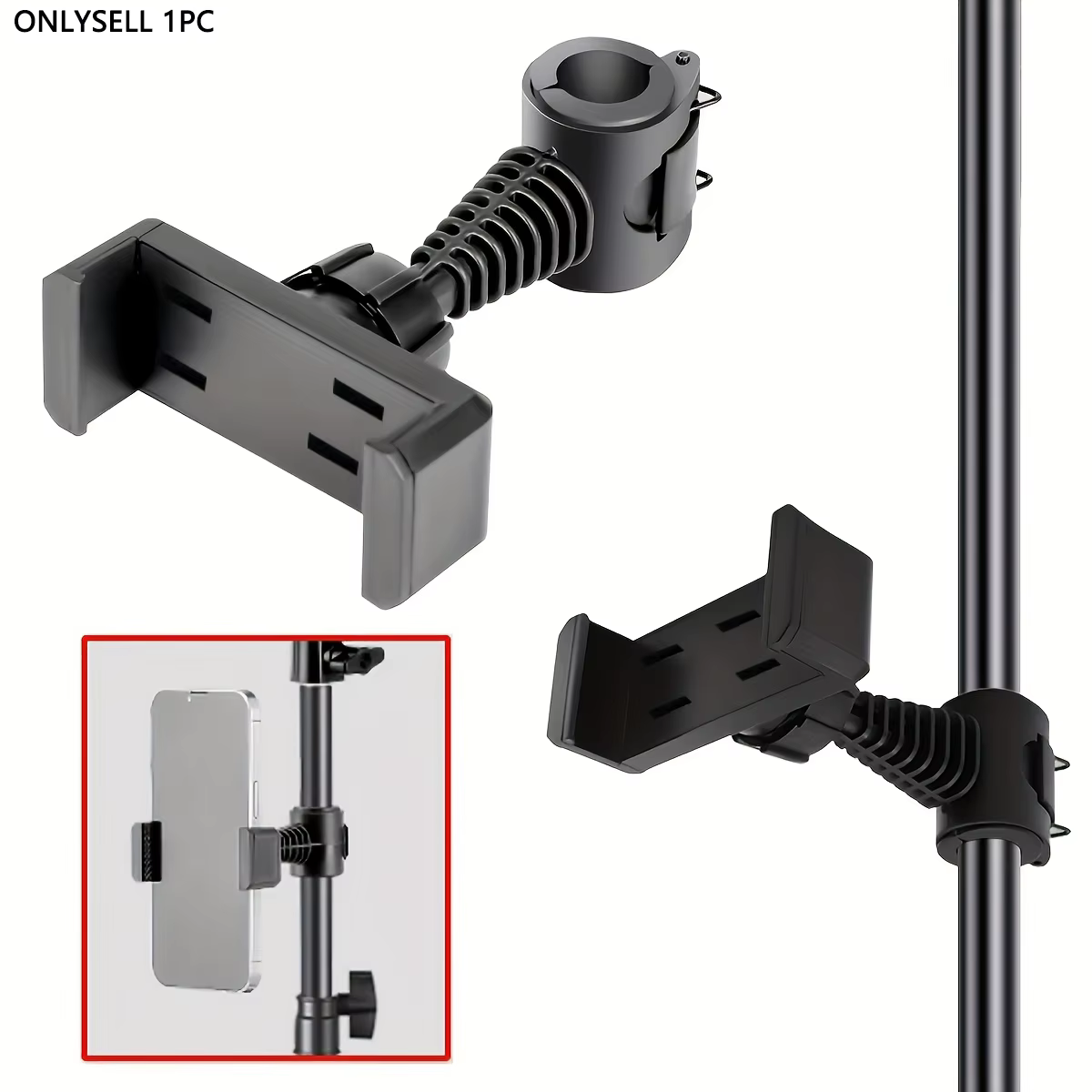 1 accessoire universel pour téléphone et trépied, 360 °   Support de téléphone rotatif pour vélo et 